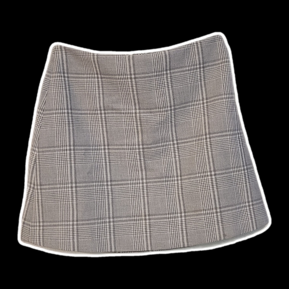 Wilfred Gray A-Line Plaid Skirt
